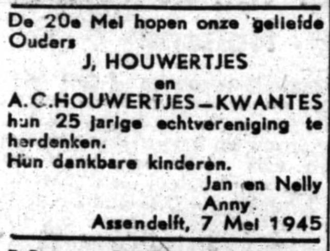 Huwelijksfeest Houwertjes-Kwantes